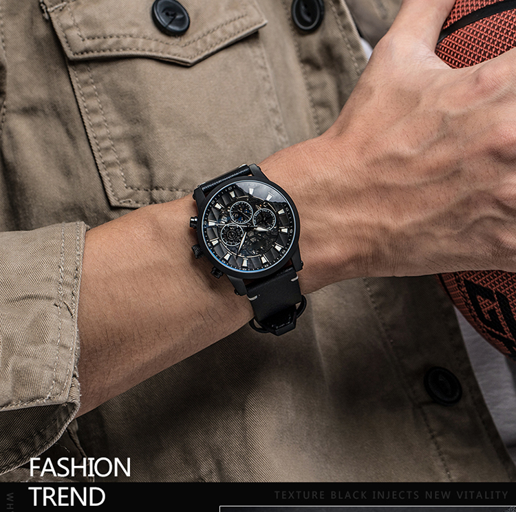 6768高檔男士手表夜光時尚精鋼機械手表廠家批發